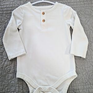 Cat & Jack Cream Long Sleeve Bodysuit